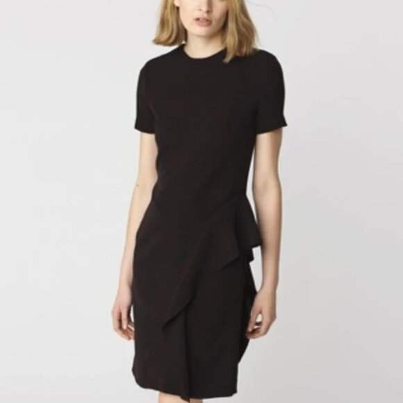 By Malene Birger Dresses & Skirts - By Malene Birger Black Ruffle Above Knee Short Sleeve Staple Dress 40 /  10
